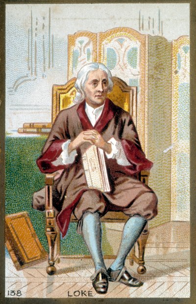 Ritratto di John Locke (1632-1704), filosofo inglese. Cromolitografia del XIX secolo da Unknown artist