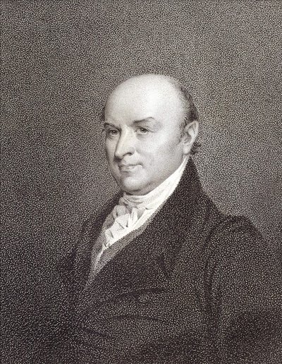 Ritratto di John Quincy Adams (1767-1848), figlio del Presidente John Adams e Presidente degli Stati Uniti (1825-1829). Incisione XIX secolo da Unknown artist