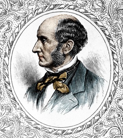 Ritratto di John Stuart Mill. Filosofo ed economista britannico (1806-1873) da Unknown artist