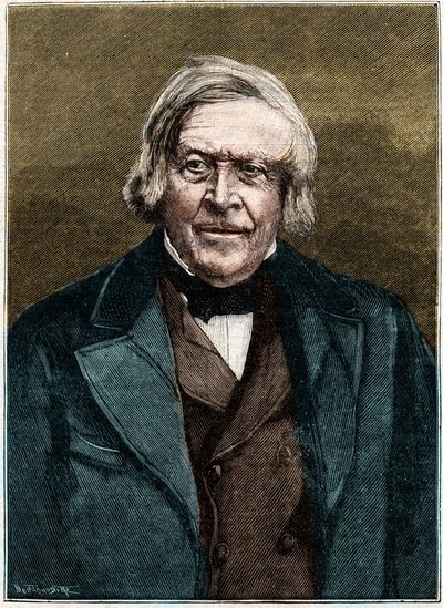 Ritratto di Jules Michelet, storico e scrittore francese (1798 - 1874). da Unknown artist