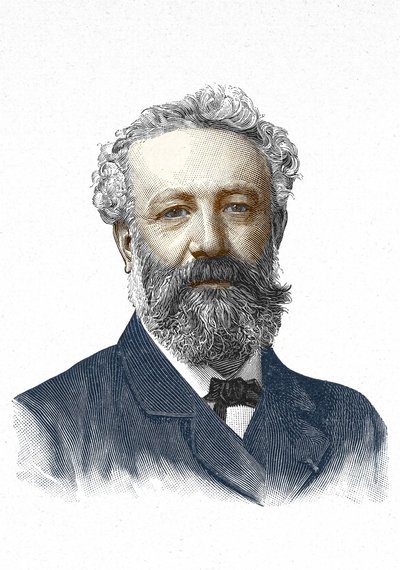 Ritratto di Jules Verne. Incisione del XIX secolo da Unknown artist