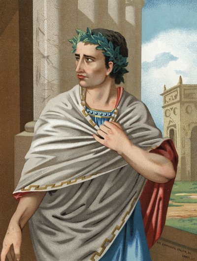 Ritratto di Giulio Cesare in latino Caius Julius Caesar, statista e generale romano (Roma, ca. 101 - 44 a.C.). Barcellona 1877 da Unknown artist
