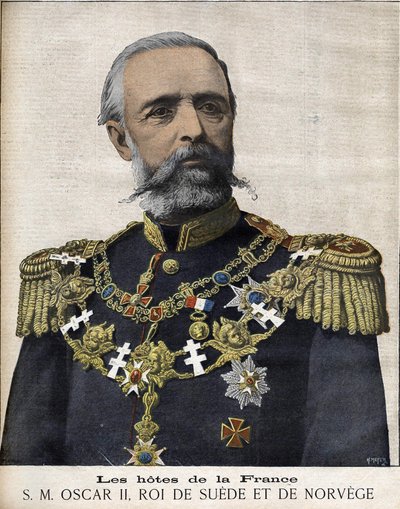 Ritratto del re Oscar II. Re di Svezia e Norvegia. 1829-1907 da Unknown artist