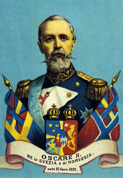 Ritratto del re Oscar II, re di Svezia e Norvegia da Unknown artist