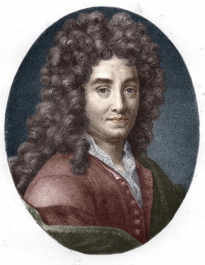 Ritratto di La Bruyère. Incisione del XIX secolo. da Unknown artist