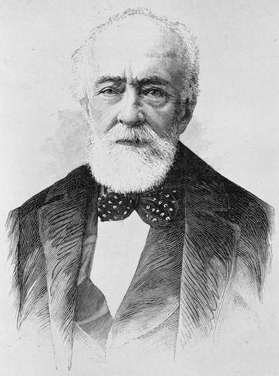 Ritratto di Lajos Kossuth (1802 - 1894). Incisione della fine del XIX secolo in 
