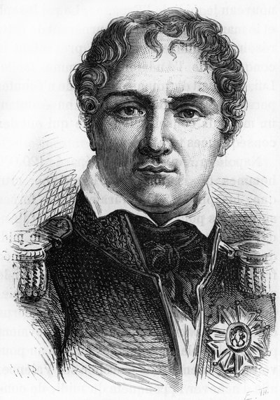 Ritratto di Laurent Gouvion Saint Cyr (1764 - 1830). Incisione della fine del XIX secolo in 