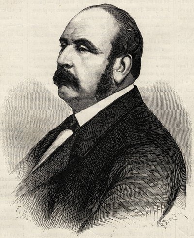Ritratto di Ledru Rollin (Ledru-Rollin) (1807-1874), politico francese. Incisione del XIX secolo. da Unknown artist