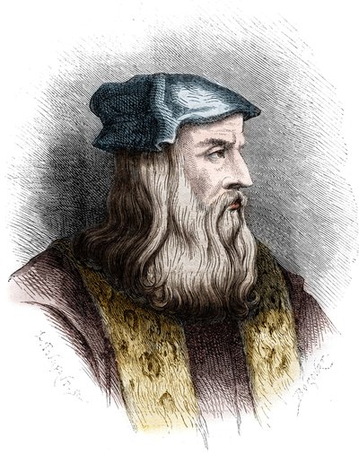 Ritratto di Leonardo da Vinci (1452-1519), pittore italiano da Unknown artist