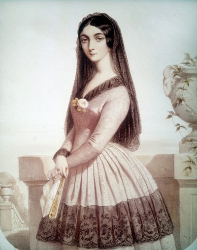 Ritratto di Lola Montes o Montez (o Maria Dolores Gilbert) (1818-1861), favorita di Luigi I di Baviera da Unknown artist