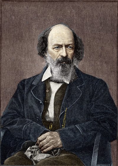 Ritratto di Lord Alfred Tennyson, poeta e drammaturgo inglese (1809-1892). da Unknown artist