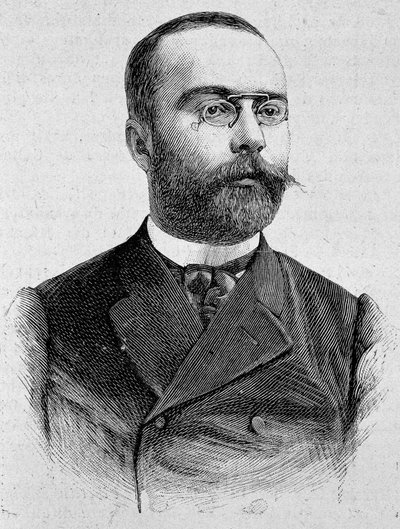 Ritratto di Louis Barthou (1862 - 1934). Incisione della fine del XIX secolo in 