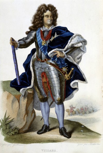 Ritratto di Louis Claude Hector Duca di Villars, maresciallo di Francia (1653-1734) - in 