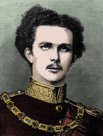 Ritratto di Luigi II di Baviera (Ludwig II Von Bayern) o Ludwig Otto Frederik Wilhelm von Wittelsbach (1845-1886) principe bavarese, poi re di Baviera dal 1864 al 1886 da Unknown artist