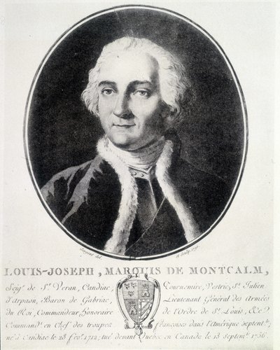 Ritratto di Louis Joseph, Marchese di Montcalm (1712-1759), militare francese da Unknown artist