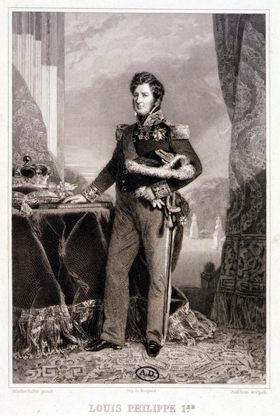 Ritratto di Luigi Filippo I, Re dei Francesi - incisione da Unknown artist