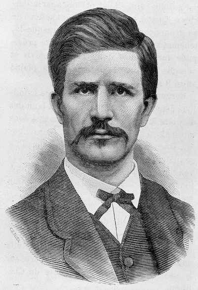 Ritratto di Louis Rossel (1844 - 1871). Incisione della fine del XIX secolo in 