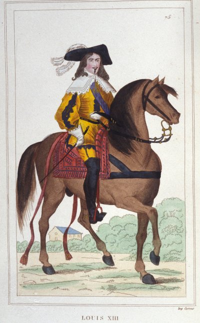 Ritratto di Luigi XIII (1601-1643), Re di Francia incisione del 1830 da Unknown artist
