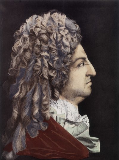 Ritratto di Luigi XIV - medaglione di cera, stanza del Re, Palazzo di Versailles da Unknown artist