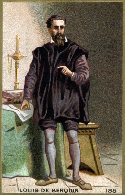 Ritratto di Louis de Berquin, cavaliere e umanista (cromolitografia del XIX secolo) da Unknown artist