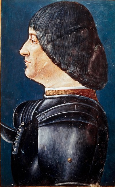 Ritratto di Ludovico Maria Sforza detto il Moro (1452-1508) Miniatura in 