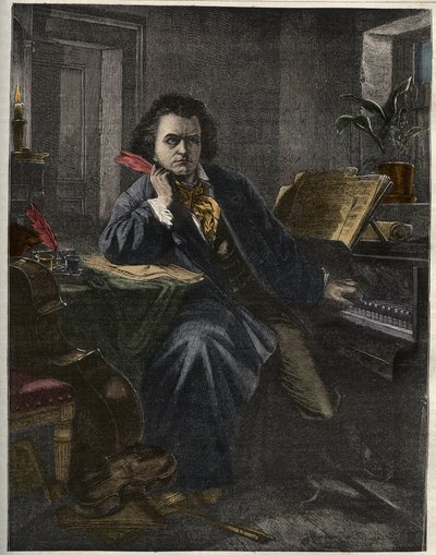 Ritratto di Ludwig van Beethoven (1770-1827), compositore e pianista tedesco da Unknown artist