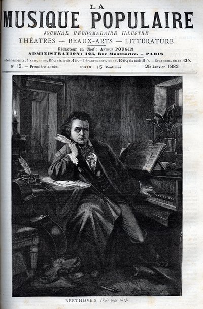 Ritratto di Ludwig van Beethoven, compositore e pianista tedesco - incisione in 