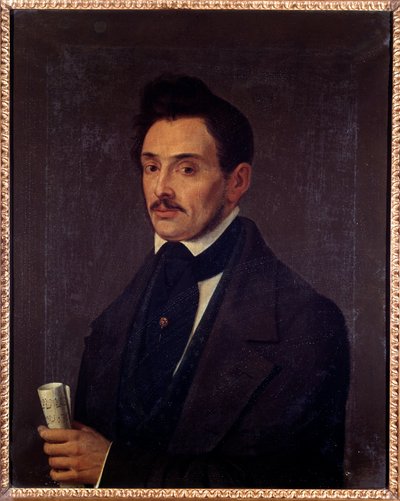 Ritratto di Luigi Ghirelli, contrabbassista da Unknown artist