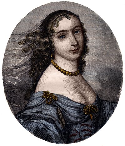 Ritratto di Marguerite Hessein, Madame de la Sabliere (1636-1693) salottiera francese. Incisione del XIX secolo. da Unknown artist