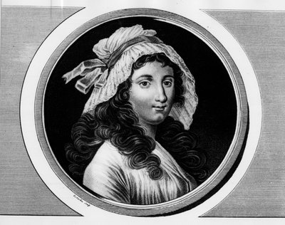 Ritratto di Marie Anne Charlotte Corday (1768-1793). Incisione nella 