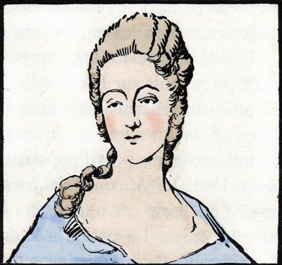 Ritratto di Marie Gouze dit Olympe de Gouges (disegno) da Unknown Artist