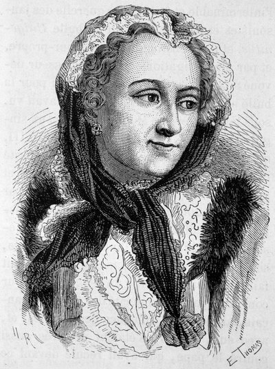 Ritratto di Maria Leszczyńska (1703 - 1768). Incisione della fine del XIX secolo in 