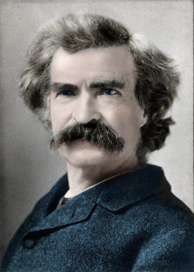 Ritratto di Mark Twain (Samuel Langhorne Clemens) (1835-1910) Autore americano da Unknown artist