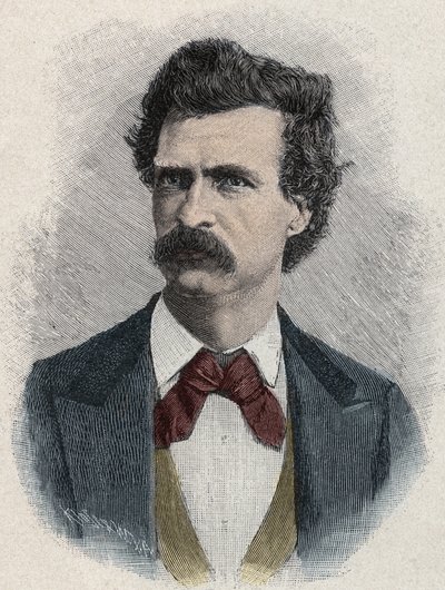 Ritratto di Mark Twain (Samuel Langhorne Clemens) da Unknown artist