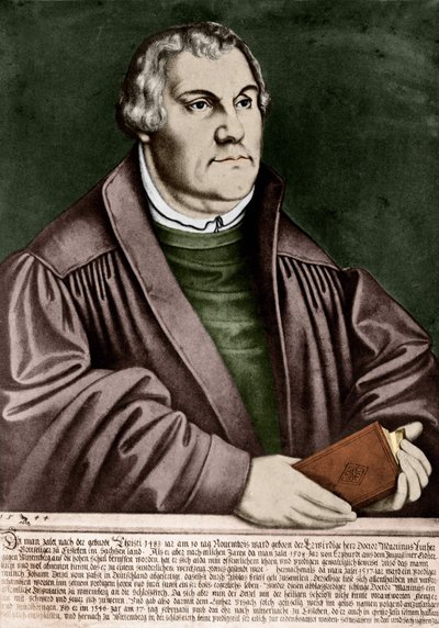 Ritratto di Martin Lutero (1483 - 1546) - Incisione del 1544 da Unknown artist