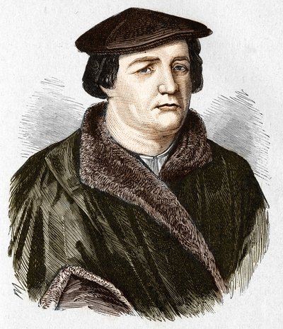 Ritratto di Martin Lutero, teologo protestante tedesco e riformatore da Unknown artist