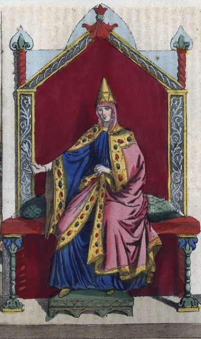 Ritratto di Matilde di Canossa (1046-1115) nobile italiana - incisione da 