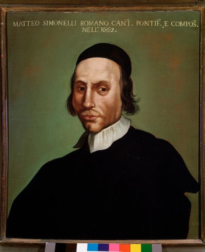 Ritratto di Matteo Simonelli (1618-1696) compositore italiano da Unknown artist
