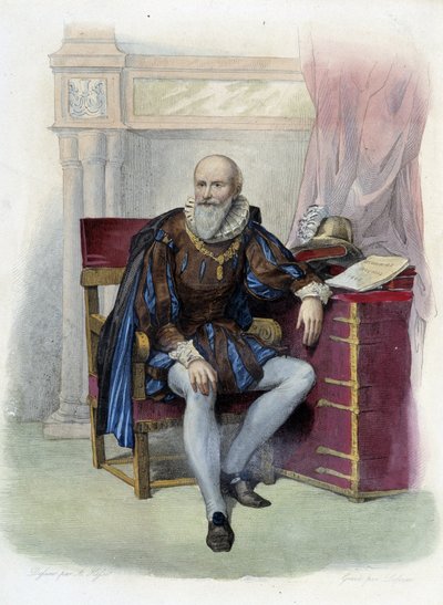 Ritratto di Maximilien de Béthune (1560-1641), Duca di Sully, statista francese - in 