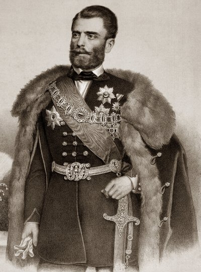 Ritratto di Michele III Obrenovic (1823-1868) Principe di Serbia da Unknown artist