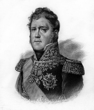 Ritratto di Michel Ney (1769-1815), Duca di Elchingen, Principe della Moskova, Maresciallo di Francia, incisione del XIX secolo da Unknown artist