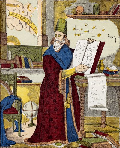 Ritratto di Michel de Notre Dame (Nostradamus) astrologo francese - Ritratto di Nostradamus, Michel de Notre Dame (1503-1566) astrologo e medico francese - Incisione da Unknown artist