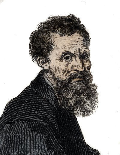 Ritratto di Michelangelo Buonarroti scultore italiano - Ritratto di Michelangelo Buonarroti detto Michelangelo da Unknown artist