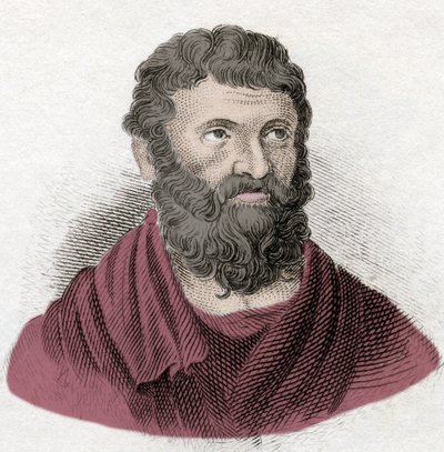 Ritratto di Milziade il Giovane (540-489 a.C.), stratega ateniese e tiranno del Chersoneso di Tracia. Incisione del 19° secolo da Unknown artist