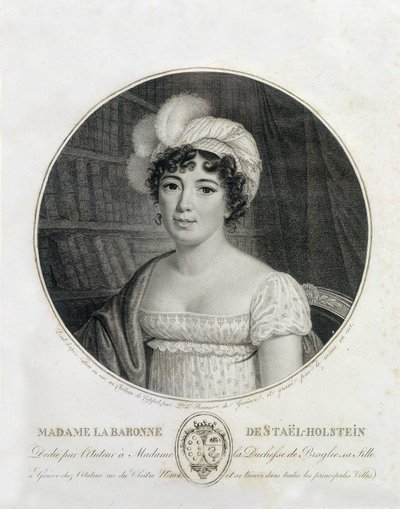 Ritratto di Mme de Staël - incisione da Unknown artist