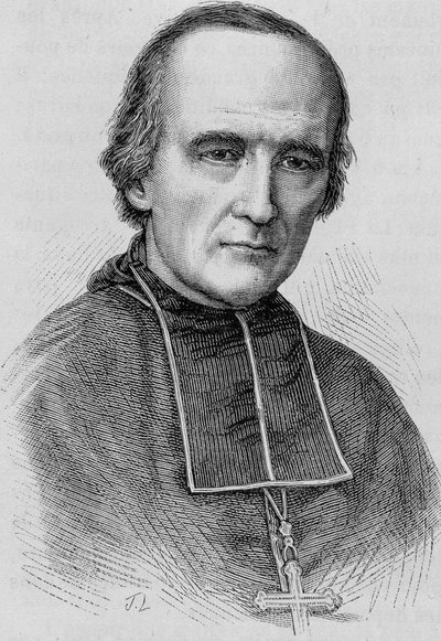 Ritratto di Monsignor Darboy (1813 - 1871), arcivescovo di Parigi. Incisione della fine del XIX secolo in 