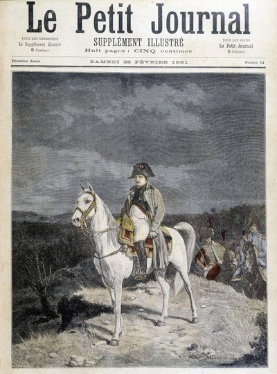 Ritratto di Napoleone a cavallo nel 1814 da Unknown artist