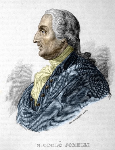 Ritratto di Niccolò Jommelli compositore italiano 10 settembre 1714 (Aversa) - 25 agosto 1774 (Napoli) incisione XIX secolo da Unknown artist