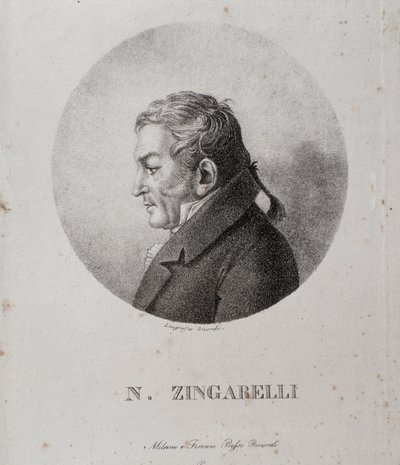 Ritratto di Nicola Antonio Zingarelli (incisione) da Unknown artist
