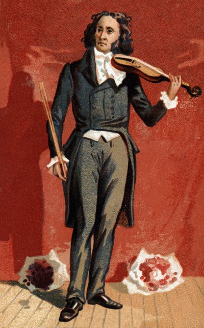 Ritratto di Niccolò Paganini (1782-1840) violinista italiano da Unknown artist